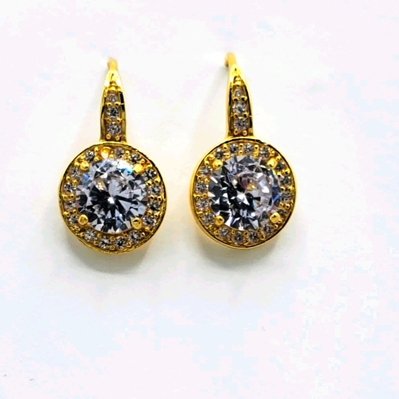 💛HP💛Swarovski 2 CT Crystal Halo Earrings - Picture 3 of 10